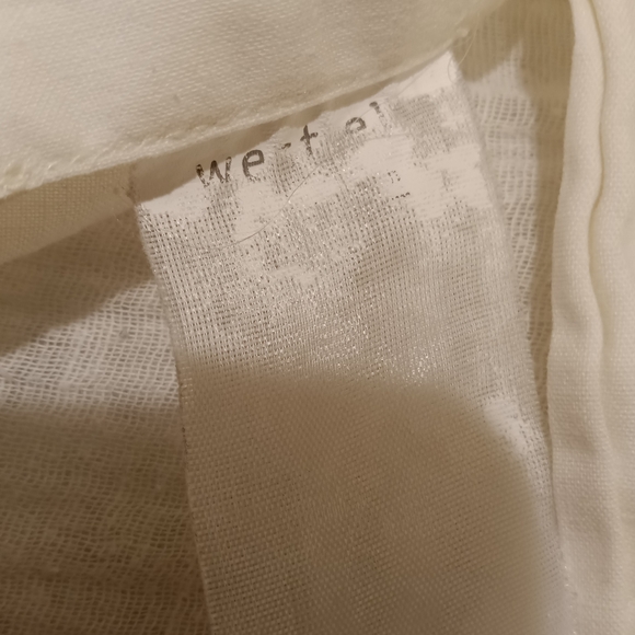WEST ELM King Padded/Quilted Shams *PAIR* White w/ Gray Stitching - Picture 7 of 10